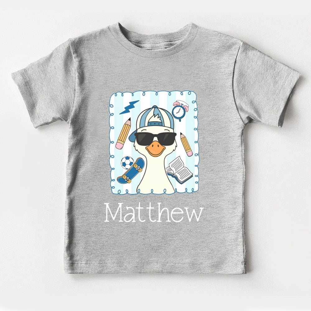 Personalized Name Cool Duck Toddler T-shirts