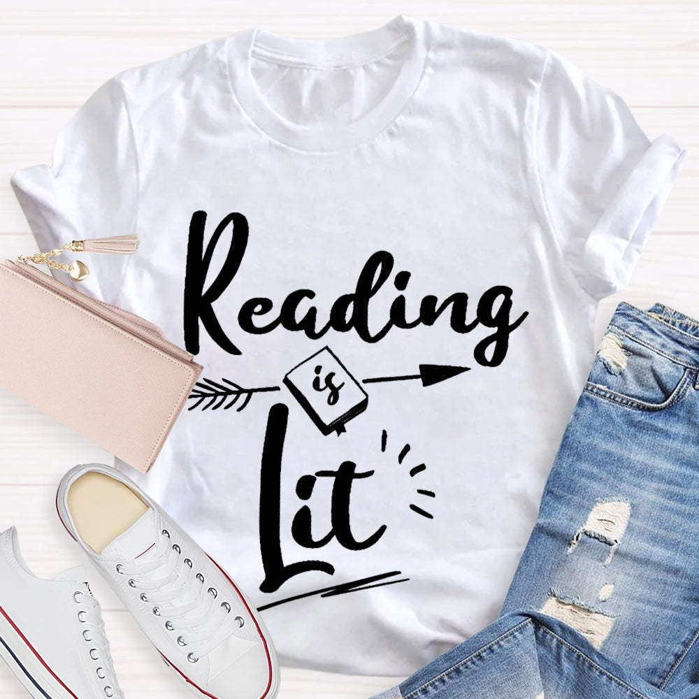 Reading Is Lit Shooting Arrows T-shirt