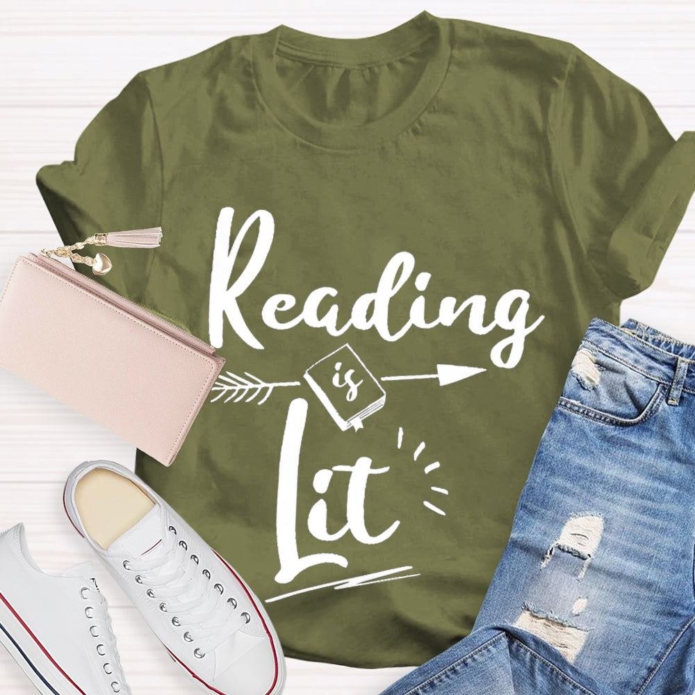 Reading Is Lit Shooting Arrows T-shirt