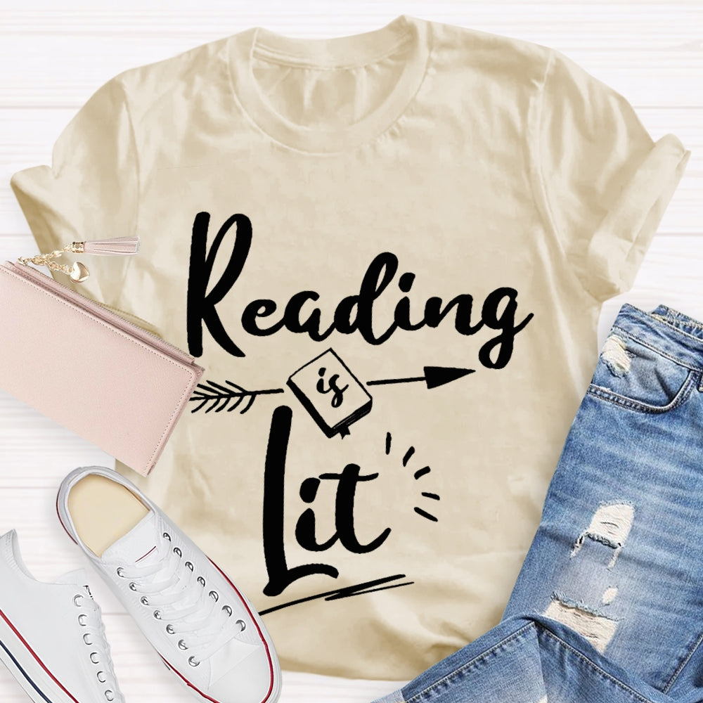Reading Is Lit Shooting Arrows T-shirt