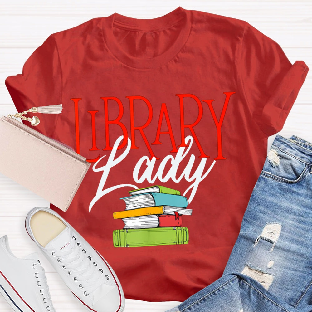 Library Lady Coloring Books T-shirt