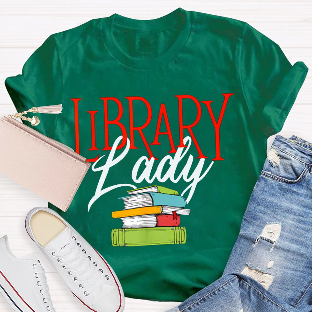 Library Lady Coloring Books T-shirt