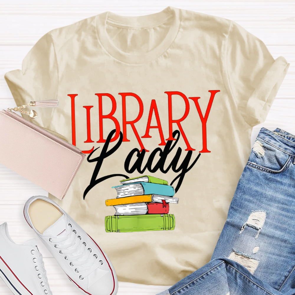 Library Lady Coloring Books T-shirt