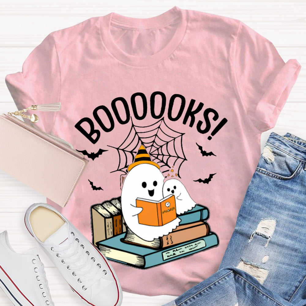 A Cute Ghost Who Loves Reading Funny Halloween T-shirt