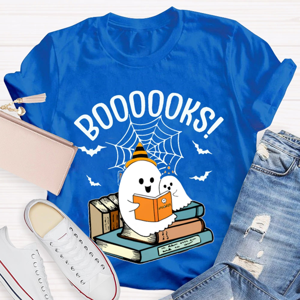 A Cute Ghost Who Loves Reading Funny Halloween T-shirt