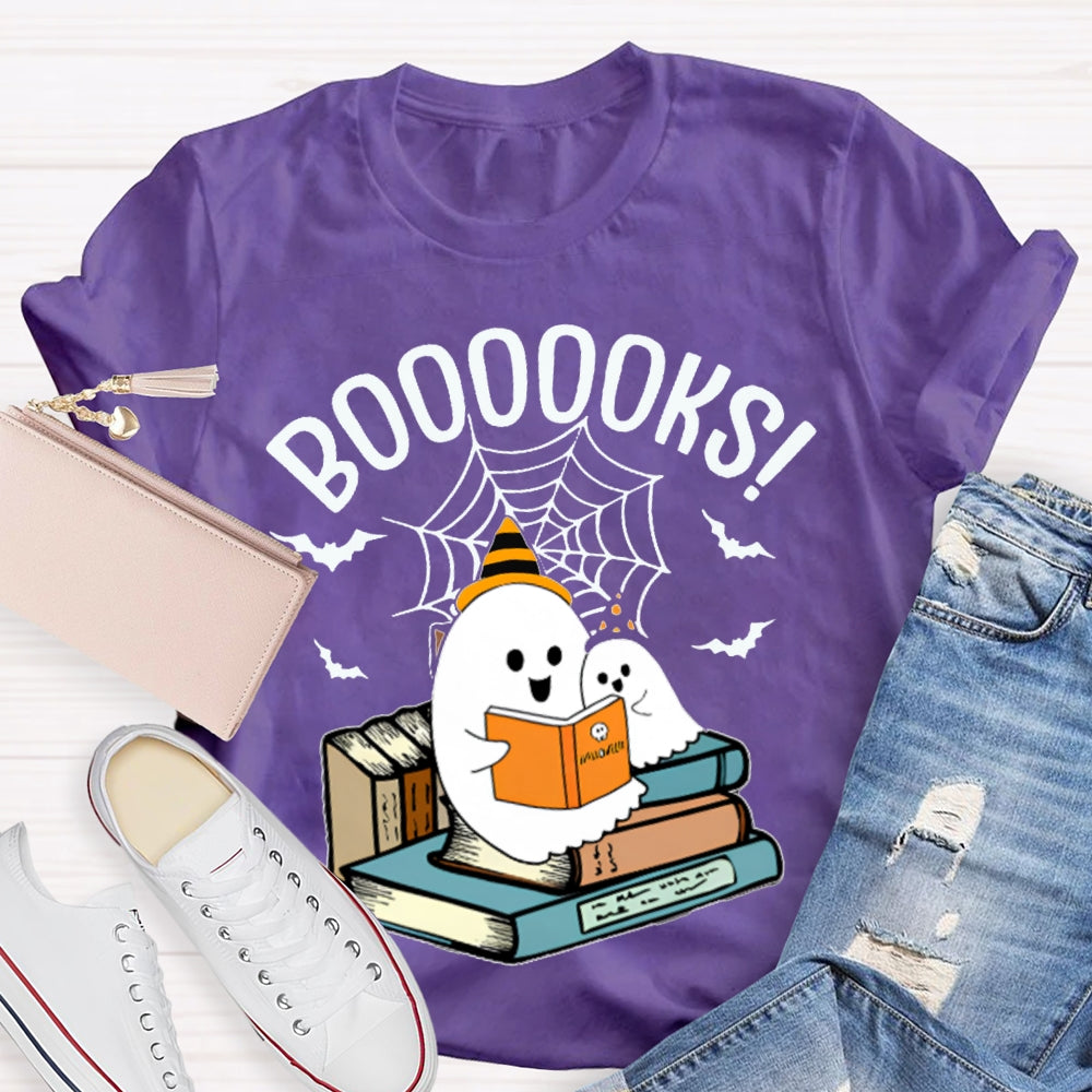 A Cute Ghost Who Loves Reading Funny Halloween T-shirt