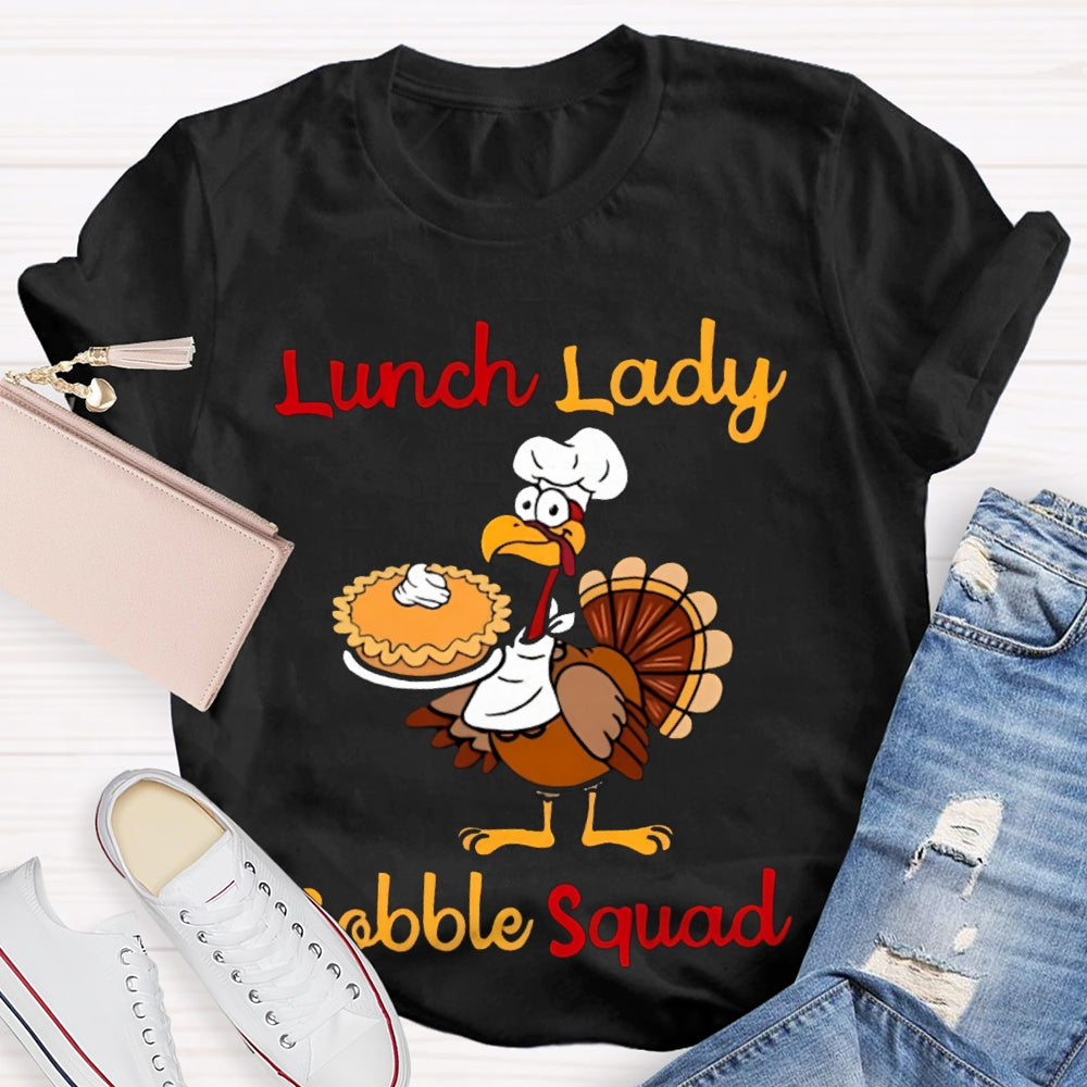 Lunch Lady Gabble Squad Little Duck Holding Cake T-shirt