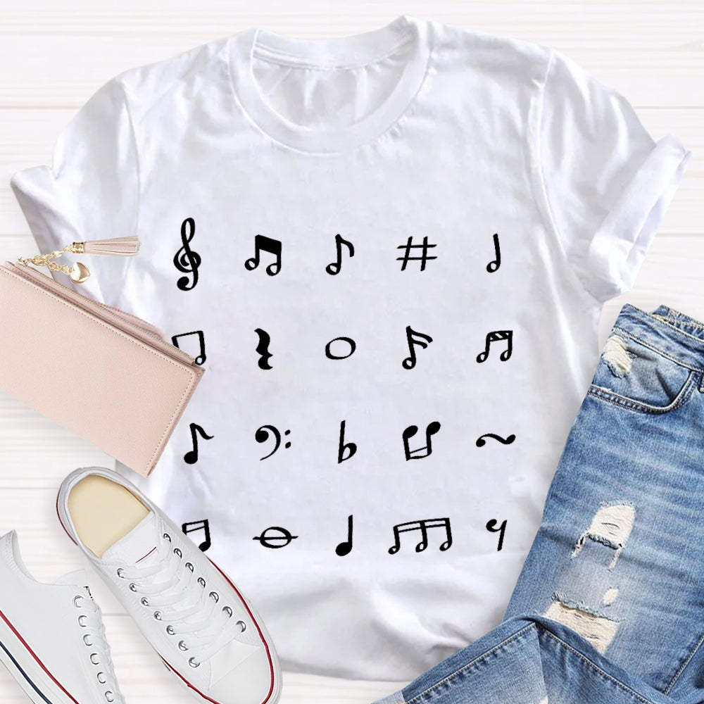 Music Notes Funny T-shirt