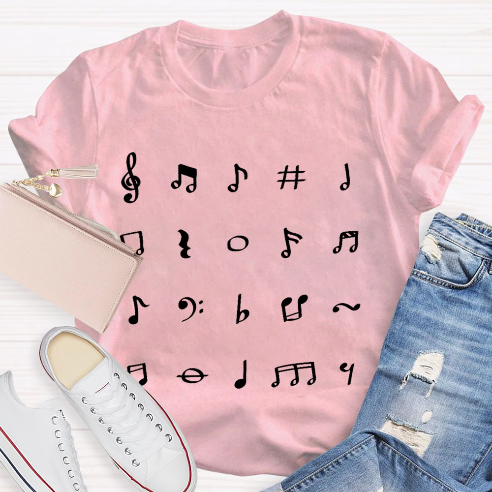 Music Notes Funny T-shirt