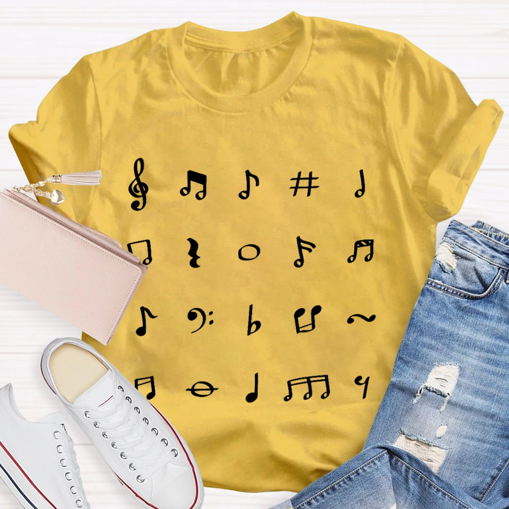 Music Notes Funny T-shirt