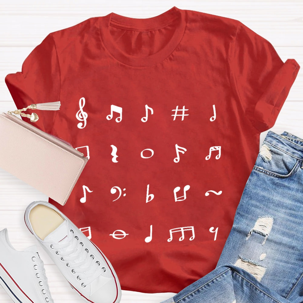 Music Notes Funny T-shirt