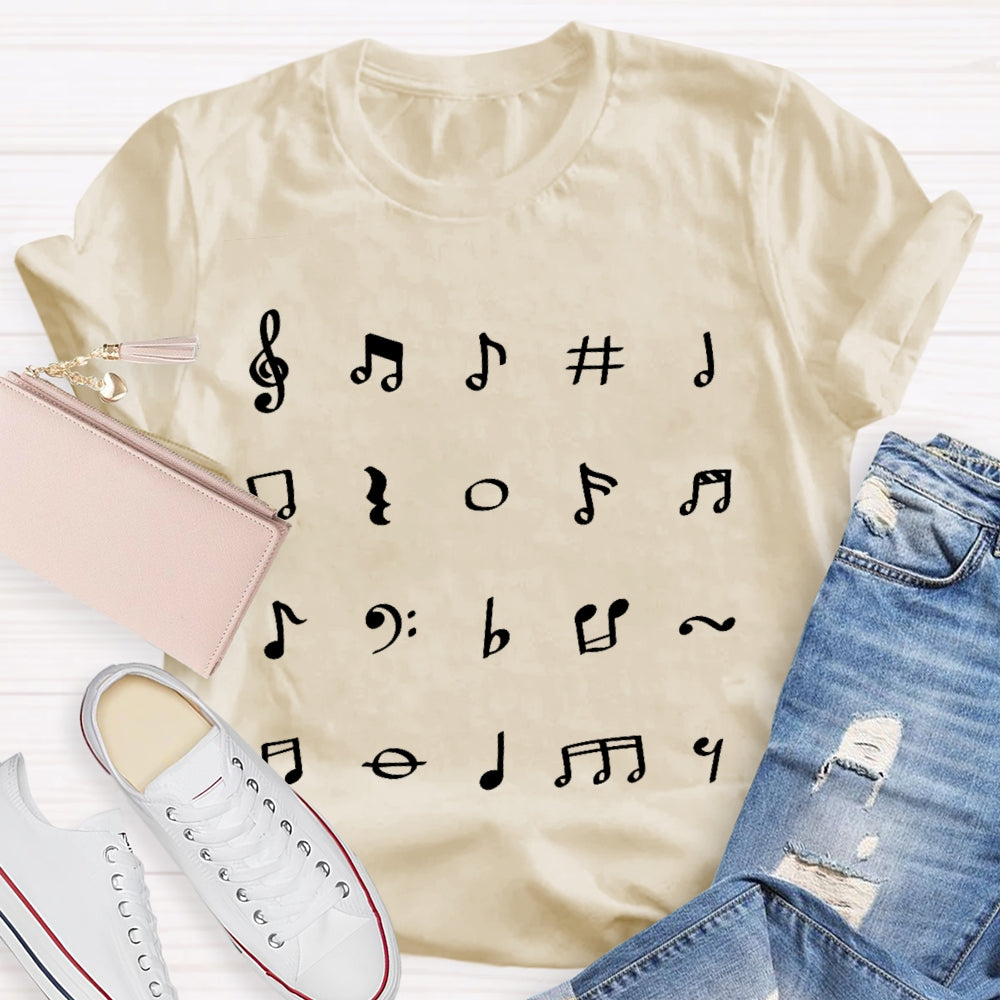 Music Notes Funny T-shirt