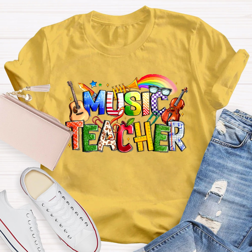 Music Letters Funny  T-shirt