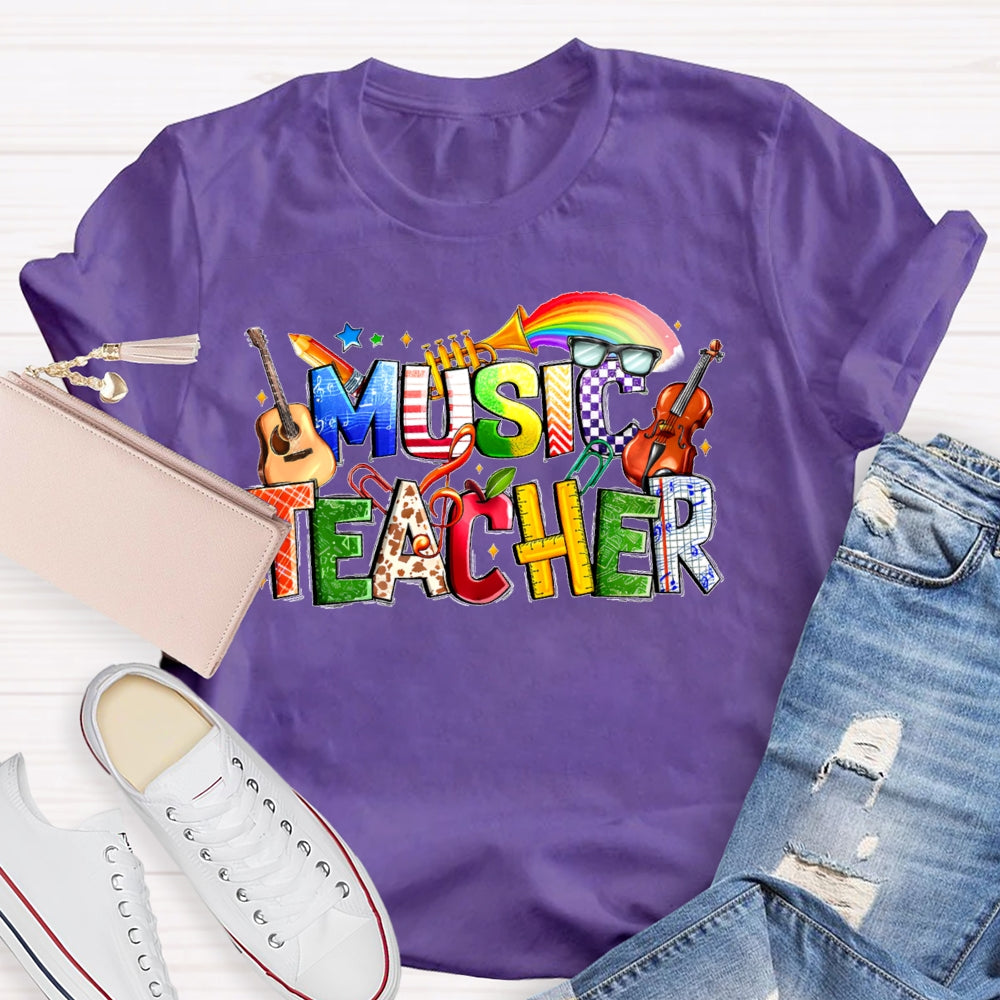 Music Letters Funny  T-shirt