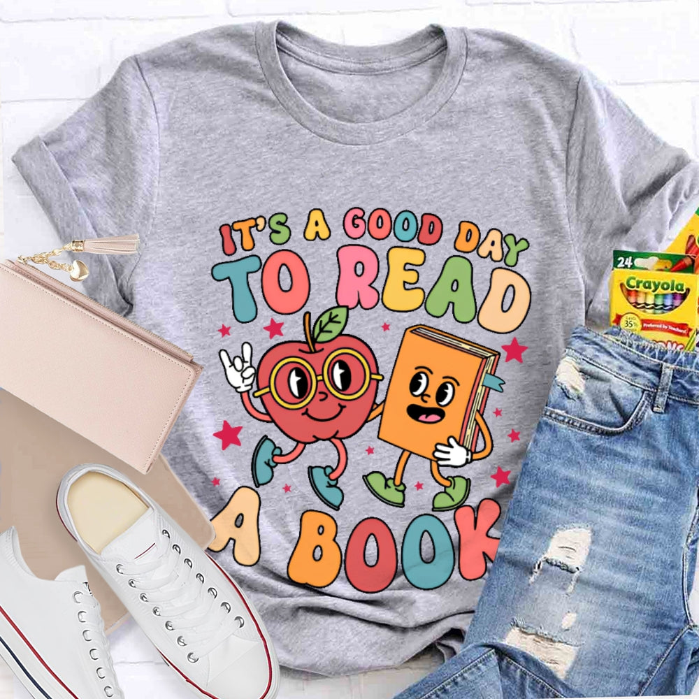 It’s A Good Day To Read A Book Funny Cartoon T-shirt