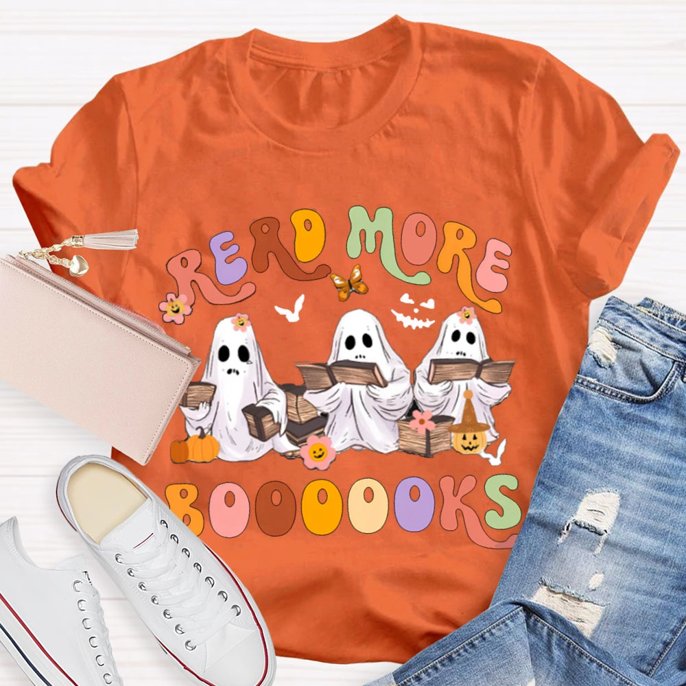 Halloween Read More Books Spooky Teacher Shirt