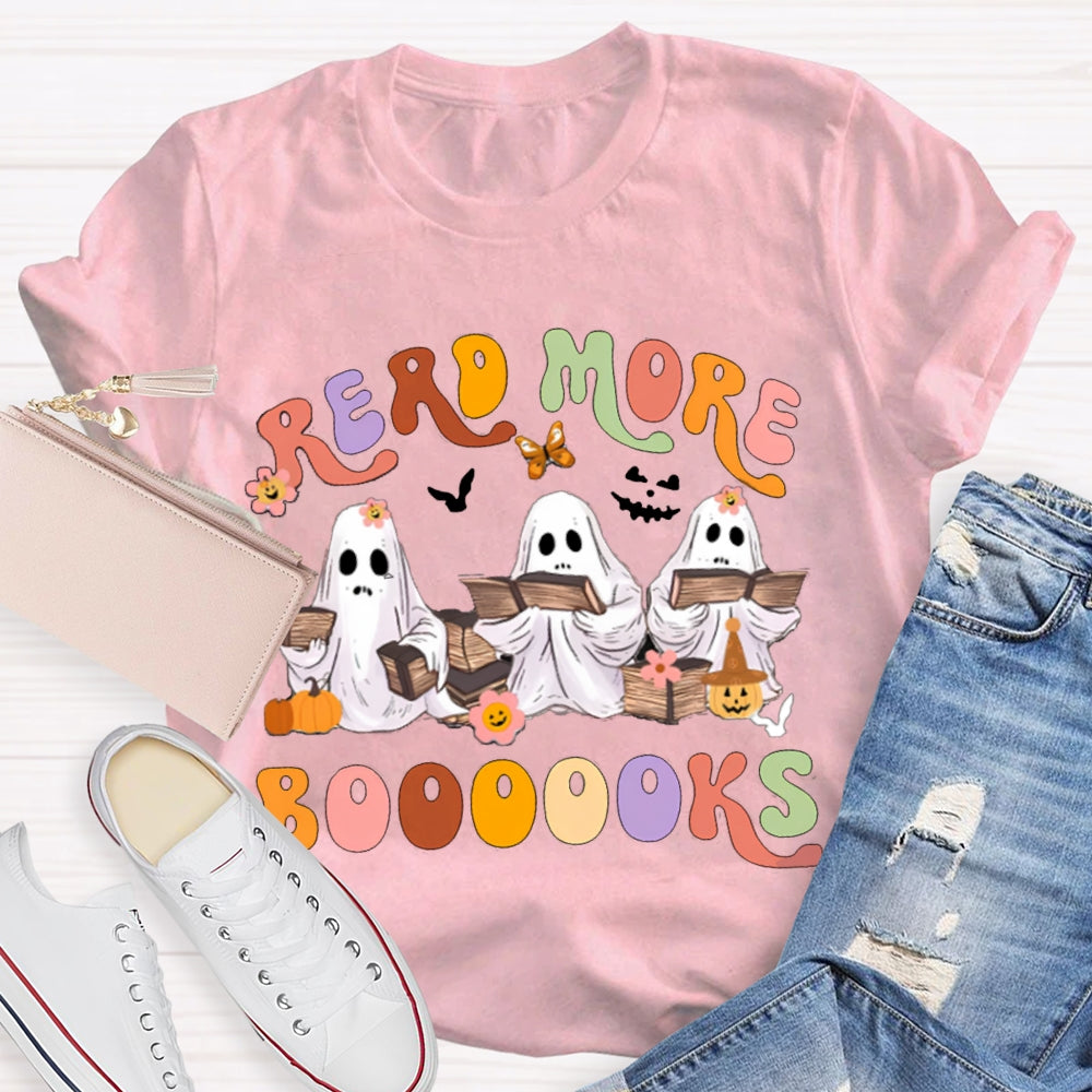 Halloween Read More Books Spooky Teacher Shirt