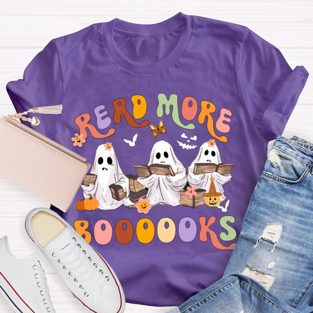 Halloween Read More Books Spooky Teacher Shirt