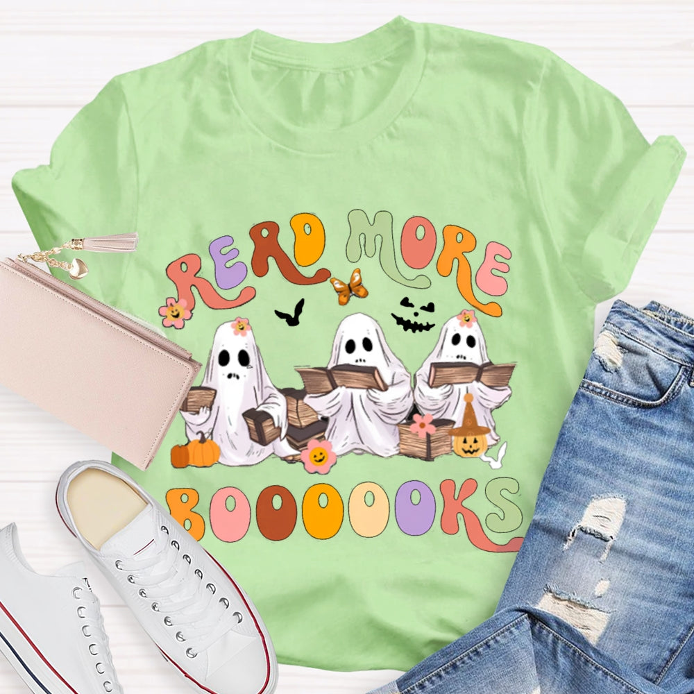 Halloween Read More Books Spooky Teacher Shirt