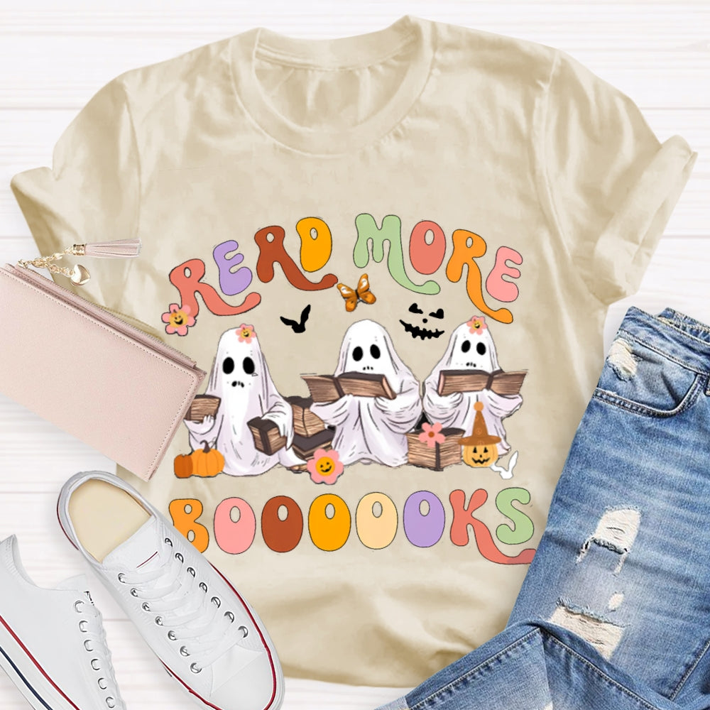 Halloween Read More Books Spooky Teacher Shirt