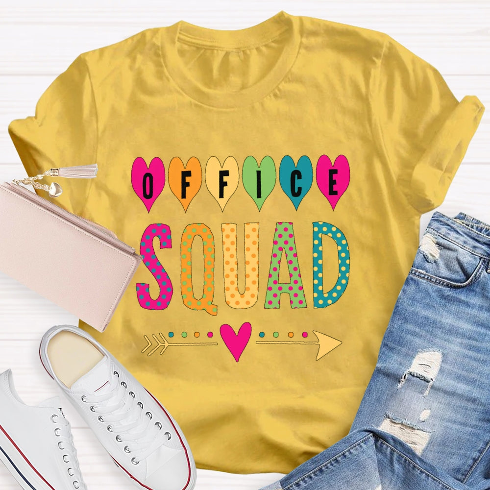Office Squad Colored Polka Dots Funny T-shirt