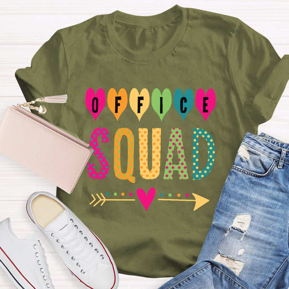 Office Squad Colored Polka Dots Funny T-shirt