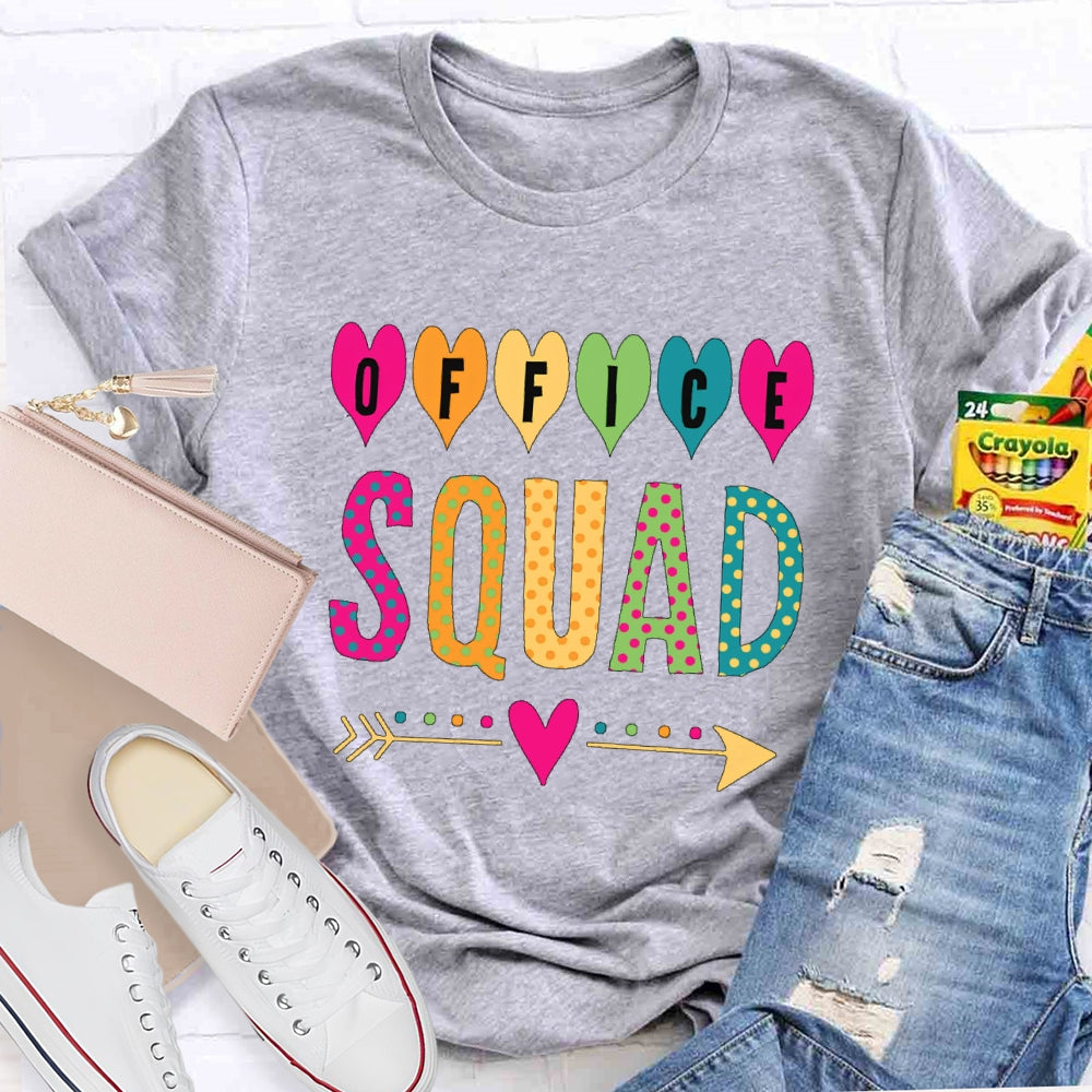 Office Squad Colored Polka Dots Funny T-shirt