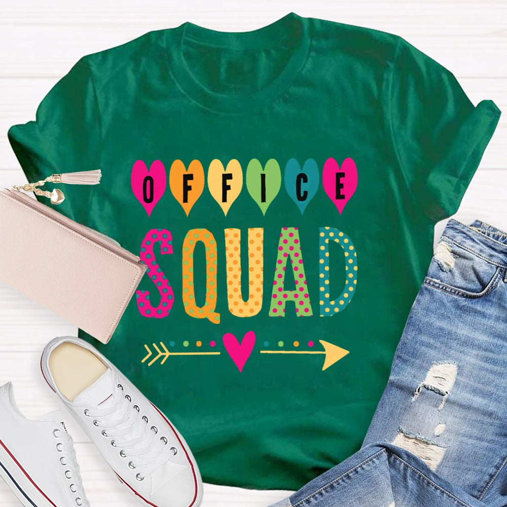 Office Squad Colored Polka Dots Funny T-shirt
