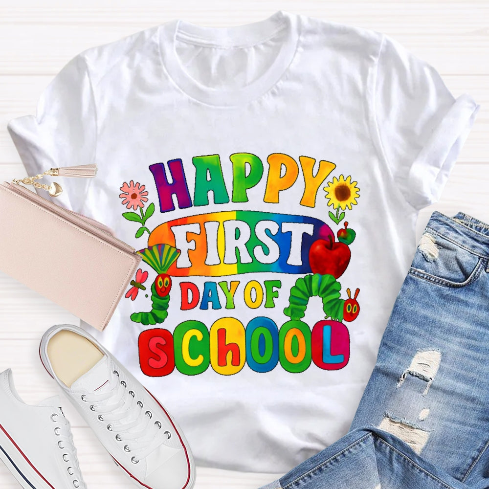 Happy First Day Of School Shirt Boy Girl Back To School T-shirt