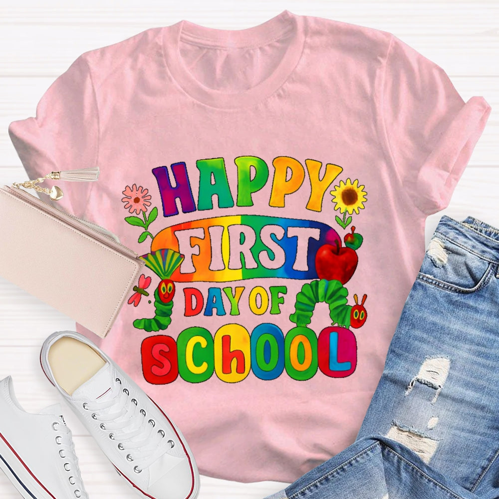 Happy First Day Of School Shirt Boy Girl Back To School T-shirt