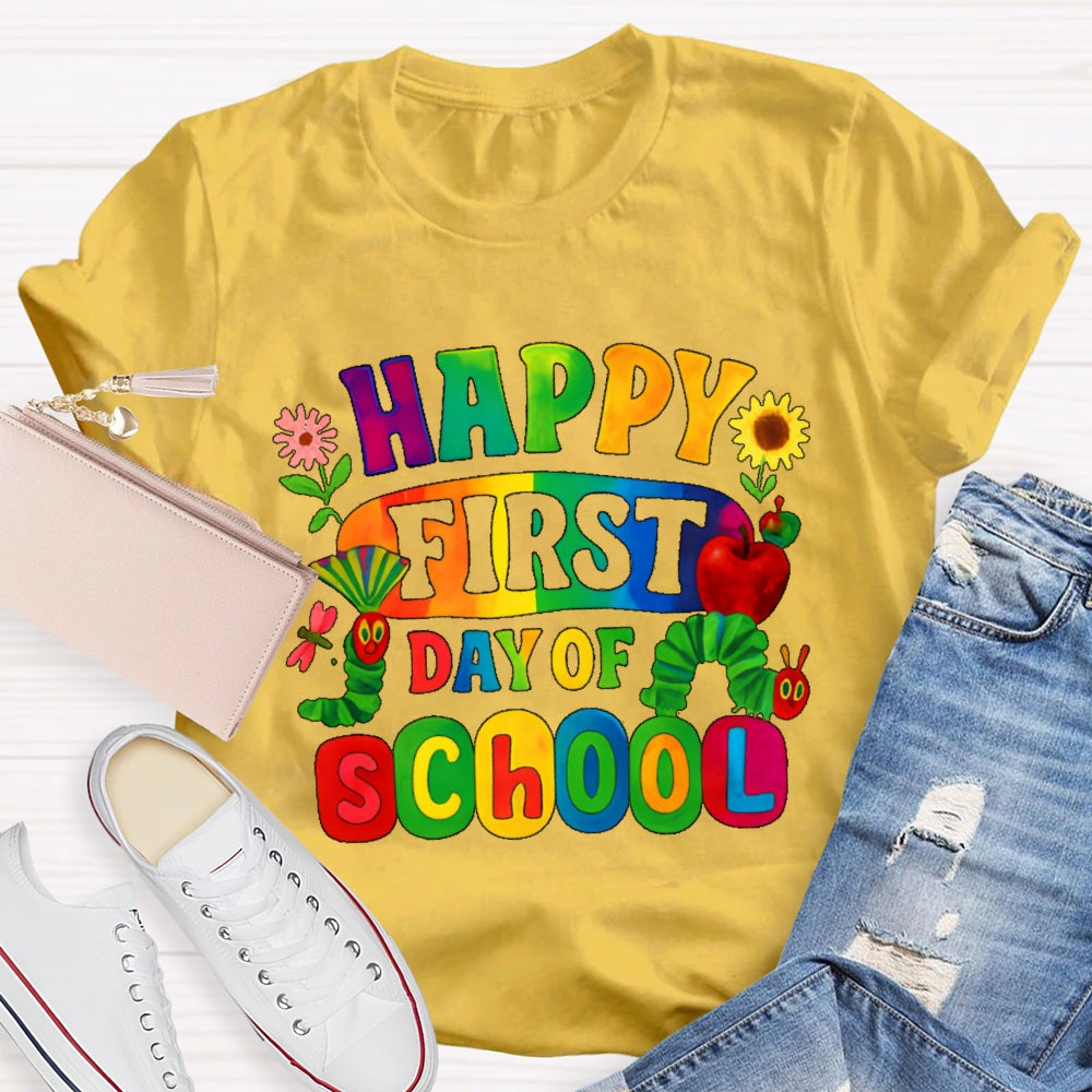 Happy First Day Of School Shirt Boy Girl Back To School T-shirt