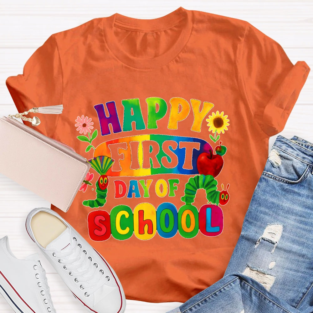 Happy First Day Of School Shirt Boy Girl Back To School T-shirt