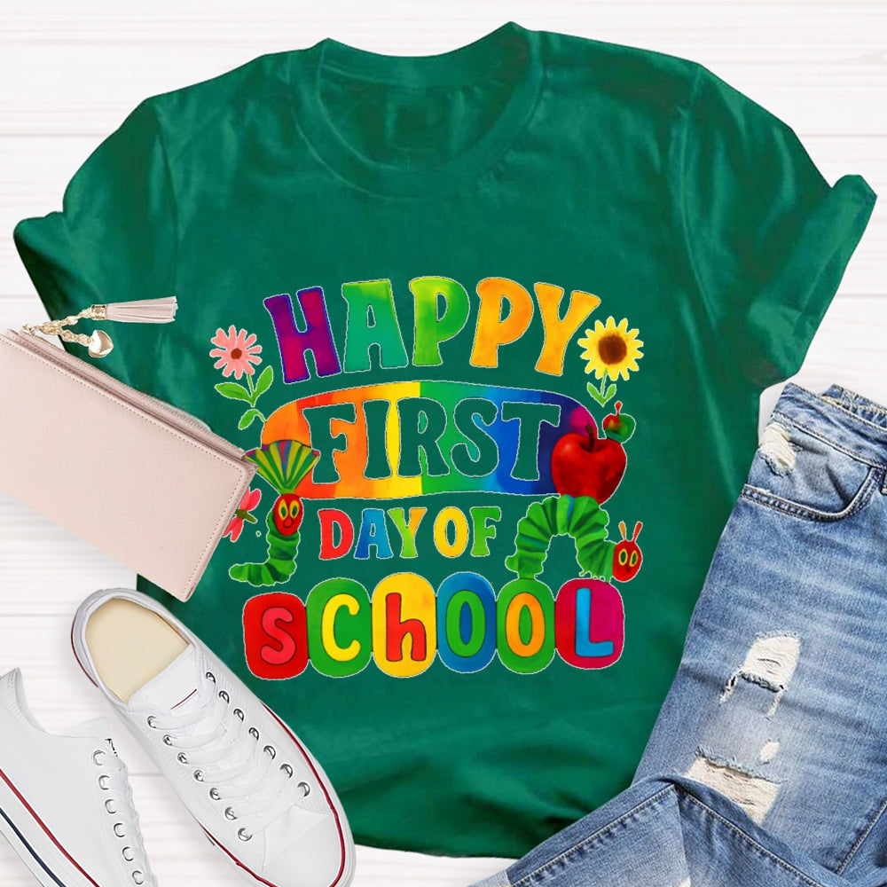 Happy First Day Of School Shirt Boy Girl Back To School T-shirt