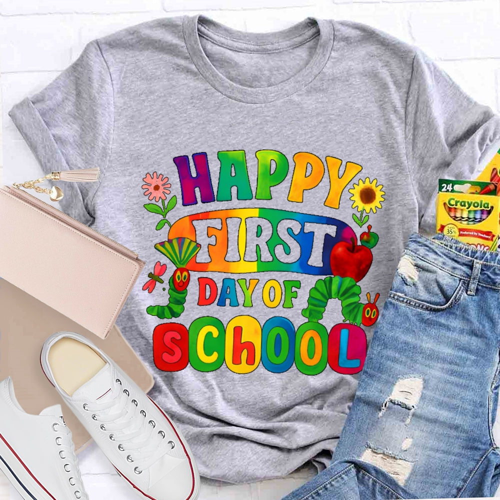 Happy First Day Of School Shirt Boy Girl Back To School T-shirt