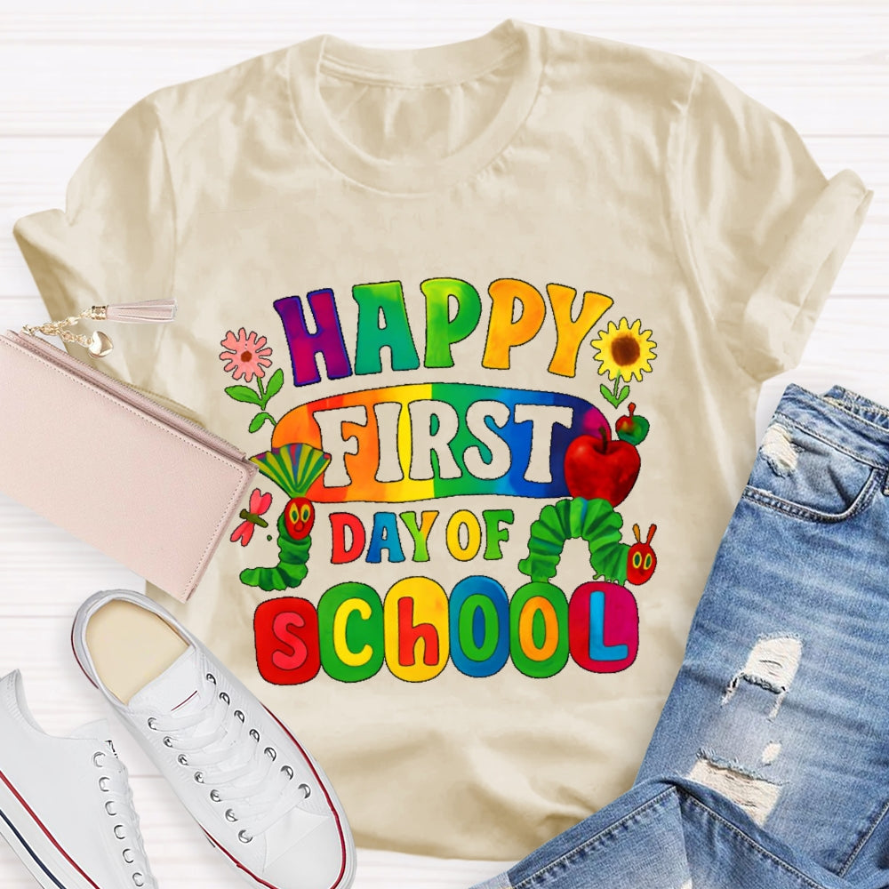 Happy First Day Of School Shirt Boy Girl Back To School T-shirt