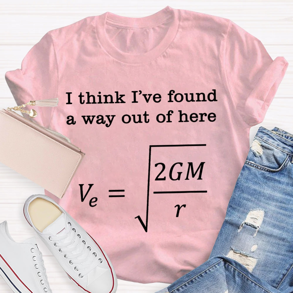 I Think I'Ve Found A Way Out Of Here A Headache-Inducing Math Problem T-shirt