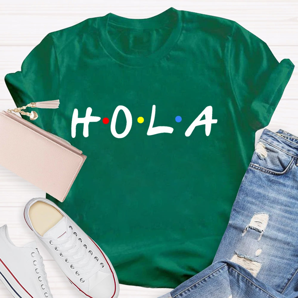 Hola Spanish Hello Greeting  T-shirt