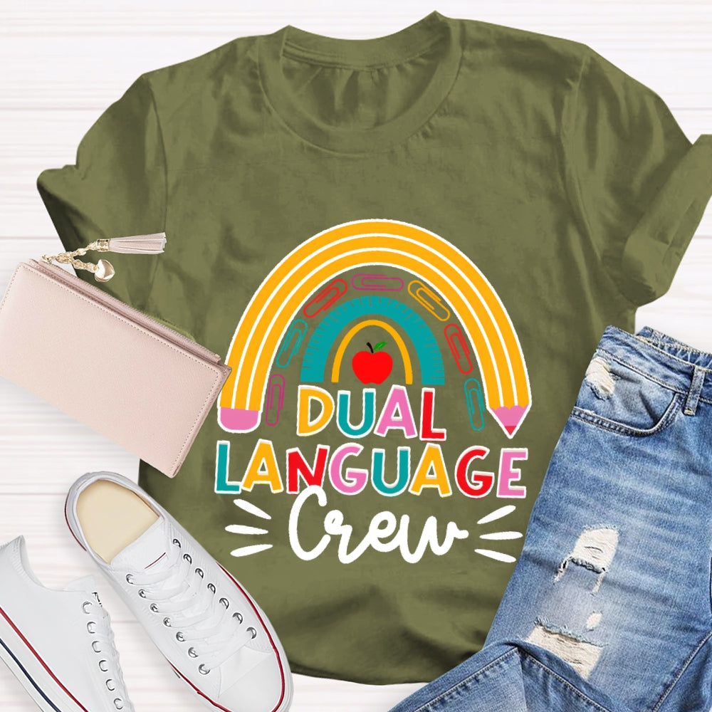 Dual Language Crew Funny T-shirt