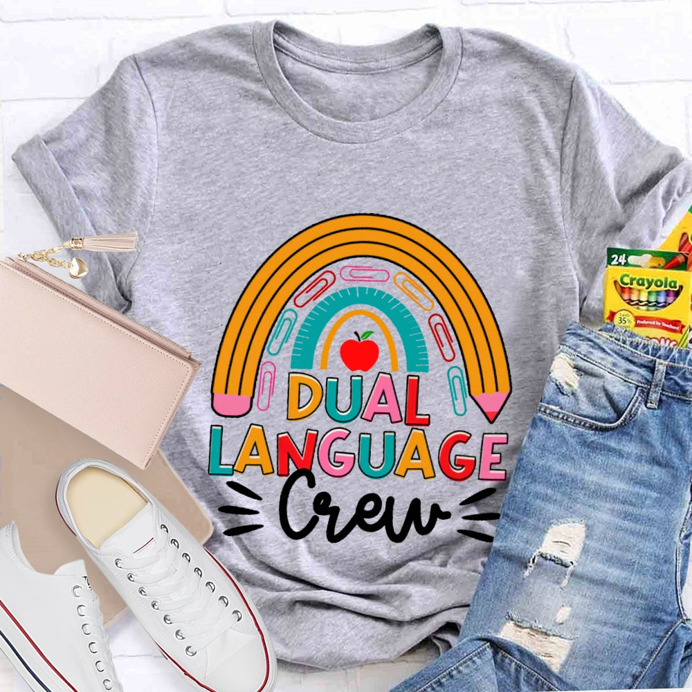 Dual Language Crew Funny T-shirt