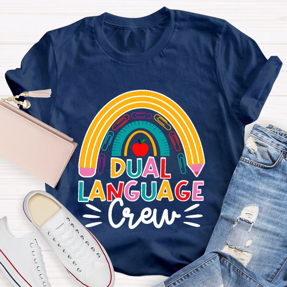 Dual Language Crew Funny T-shirt