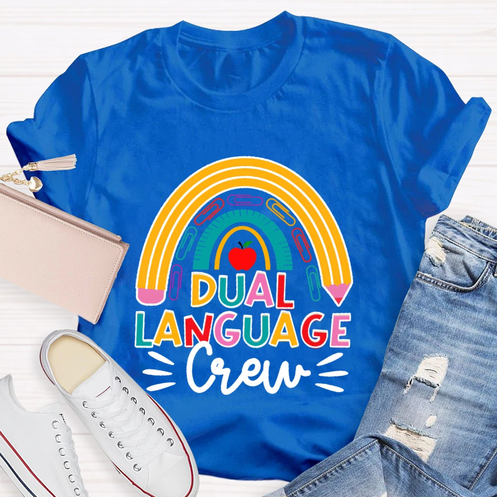 Dual Language Crew Funny T-shirt