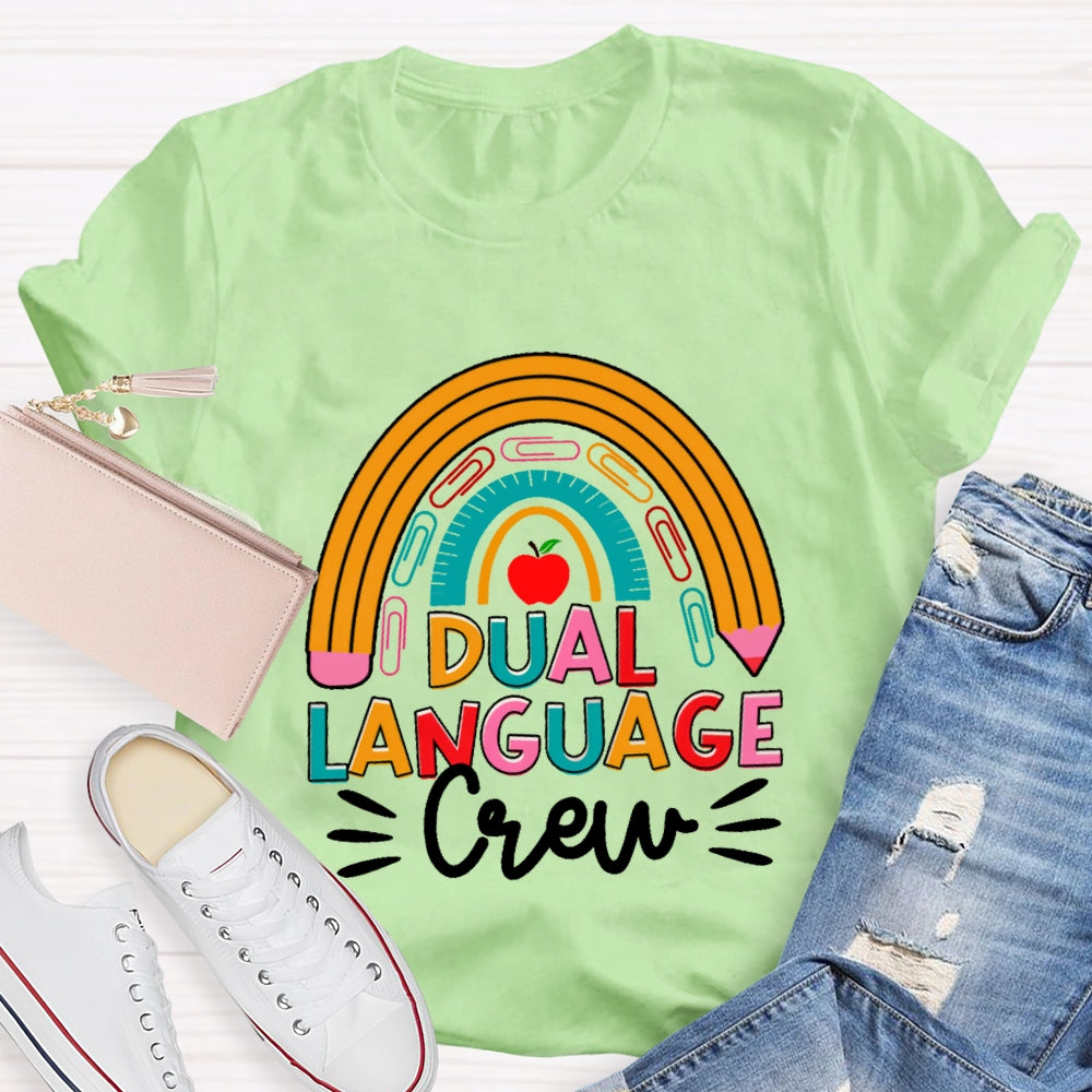 Dual Language Crew Funny T-shirt