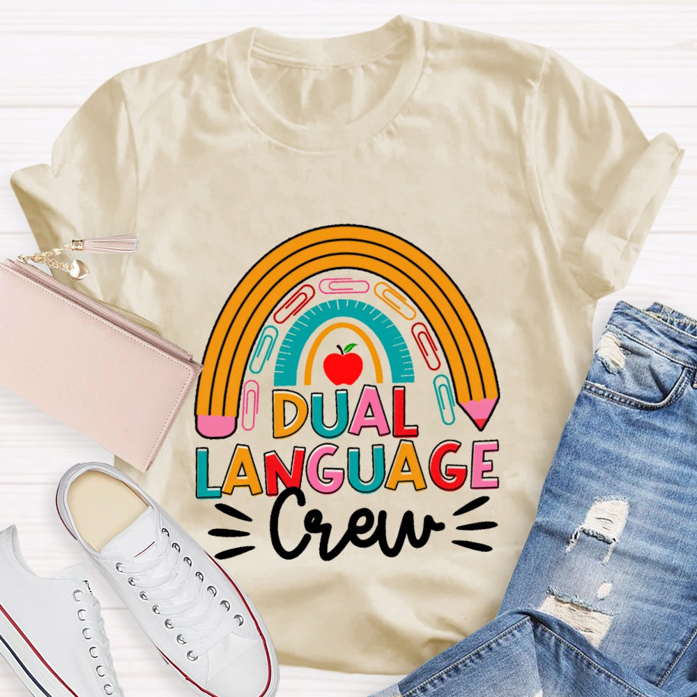 Dual Language Crew Funny T-shirt
