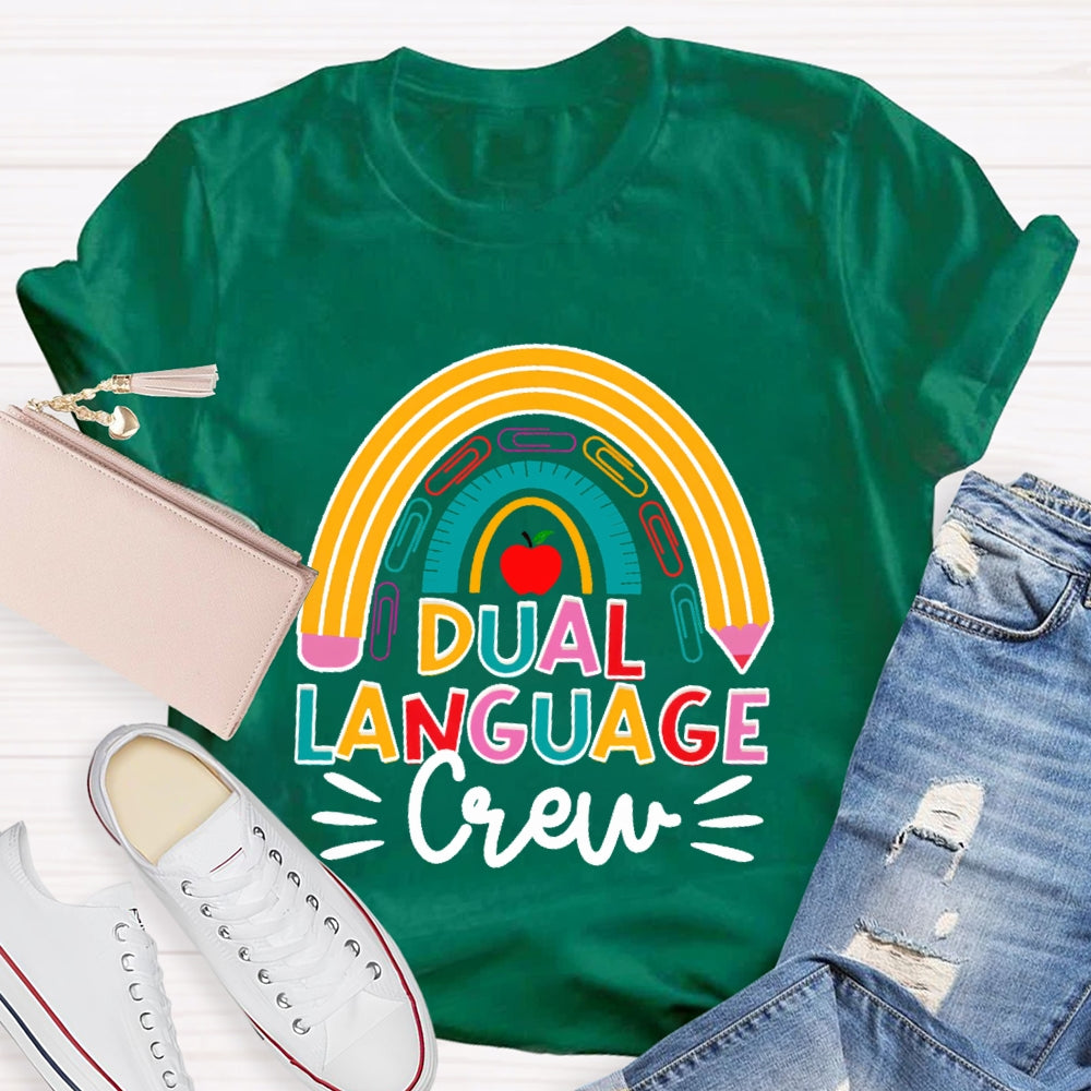 Dual Language Crew Funny T-shirt