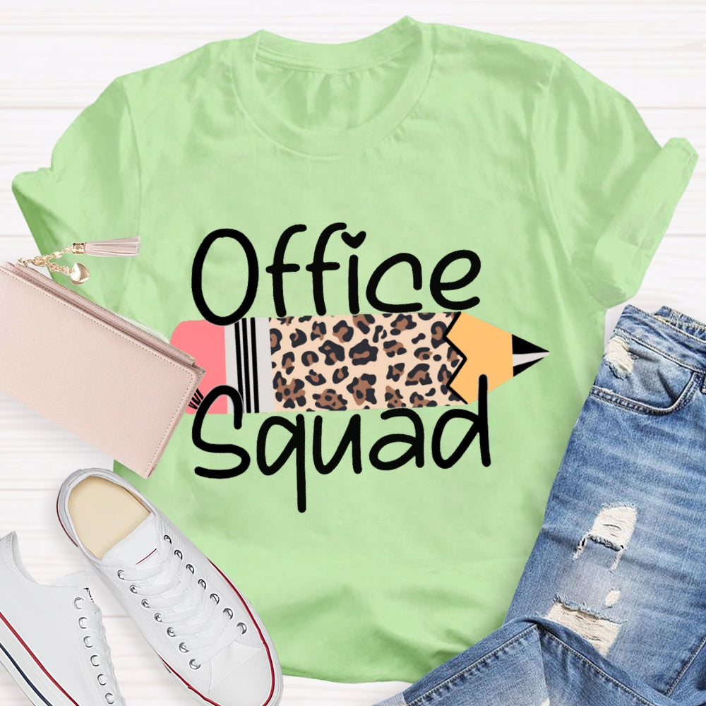 Front Office Squad Leopard Print Pencil T-shirt