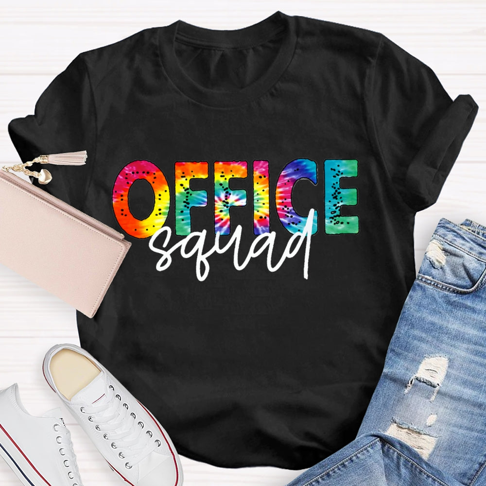 Office Squad Color Gradient Font T-shirt
