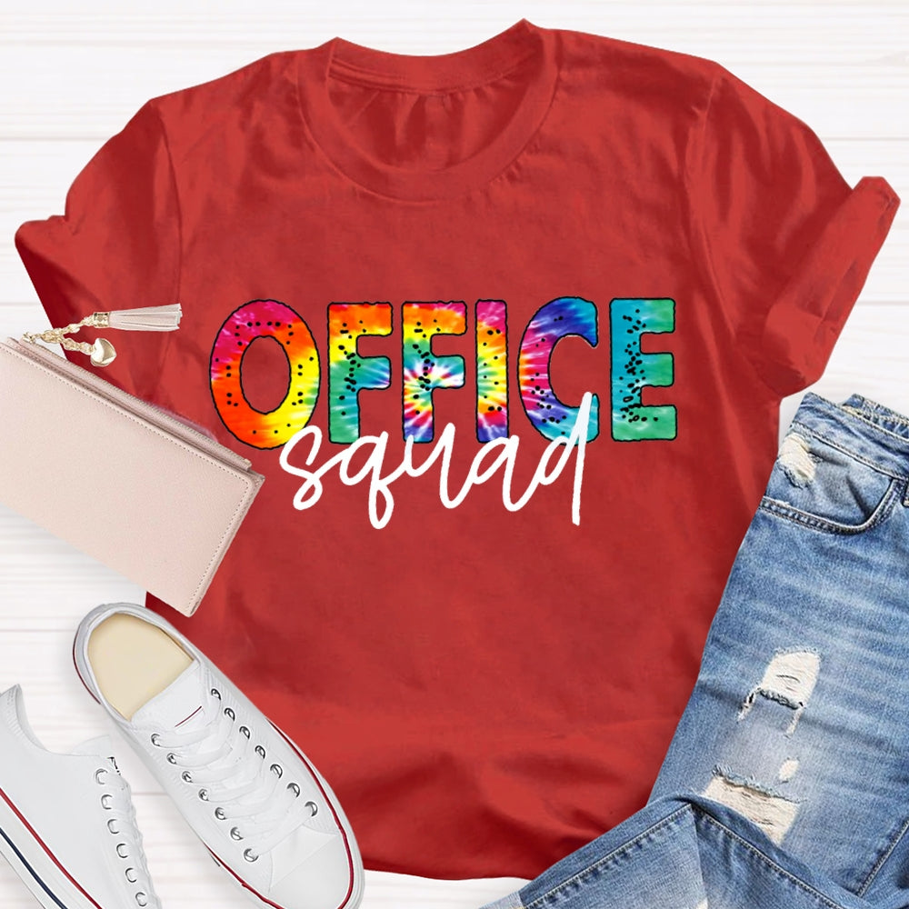 Office Squad Color Gradient Font T-shirt