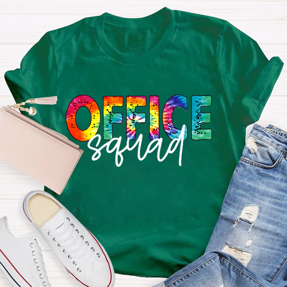 Office Squad Color Gradient Font T-shirt