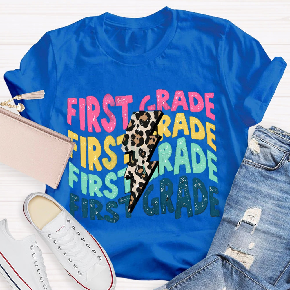 Personalized Grade Leopard print T-Shirt