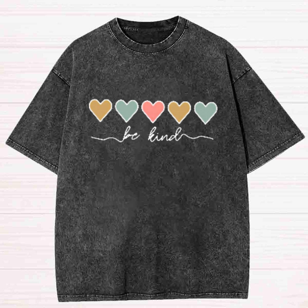 Be Kind With Heart Washed T-Shirt